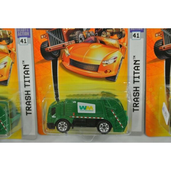 Matchbox Trash Titan MBX Metal Lot of 3 Diecast Cars NOC Waste Management Green - Picture 3 of 4